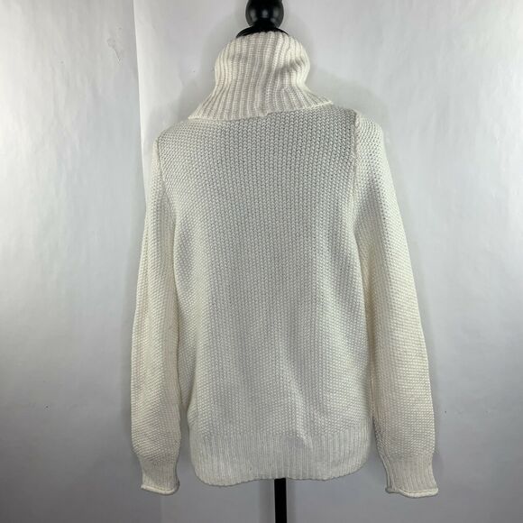 Madewell Mercer Turtleneck Sweater Ivory Knit Wool Blend NWOT Size XS - Picture 7 of 9